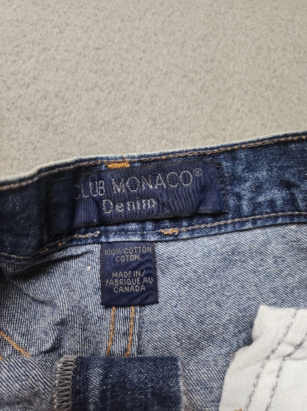 Vintage Club Monaco Dark Blue Denim Jean Shorts - Picture 4 of 10